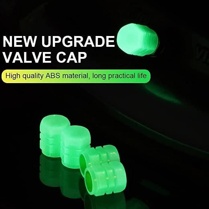 Luminous Valve Car and Bike Caps | Fluorescent Tire Valves Cap Glow in The Dark