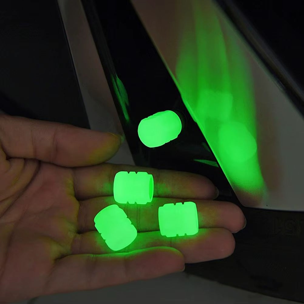 Luminous Valve Car and Bike Caps | Fluorescent Tire Valves Cap Glow in The Dark