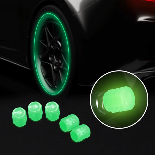 Luminous Valve Car and Bike Caps | Fluorescent Tire Valves Cap Glow in The Dark